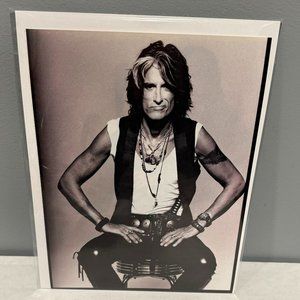 Joe Perry of Aerosmith - Music Print Ad B&W Photo